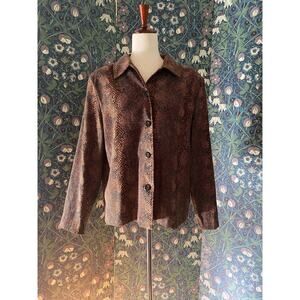 Vintage snake print light jacket, size M